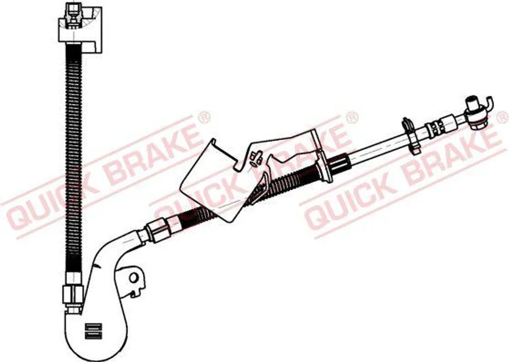 Flexible de frein hydraulique arrière pour 407 - QUICK BRAKE 50.703X