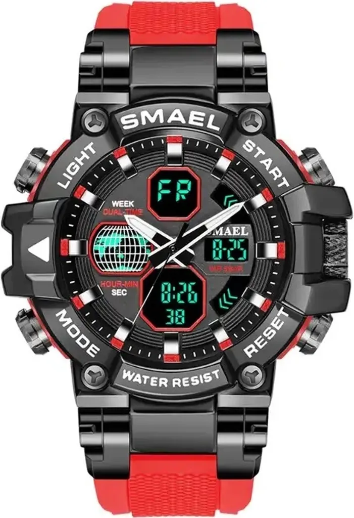 Orologio SMAEL Darwin Rosso KP29495: Sportivo Militare per Uomo Estremo