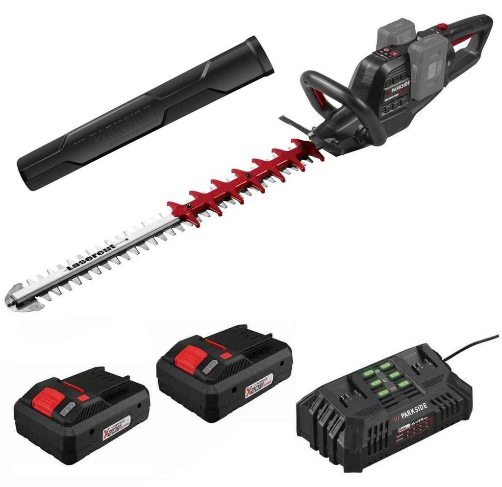 PARKSIDE PERFORMANCE 40V Heckenschere PPAHS 40 2x Akku PAPS 204-4.0 Ah Ladegerät