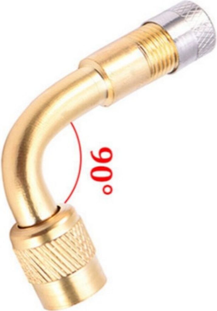 Set Prolunga Valvola Auto 23,5 Cm In Gomma E Ottone + 2 Adattatori - Per Gomme Auto, Bici, Moto E Compressore