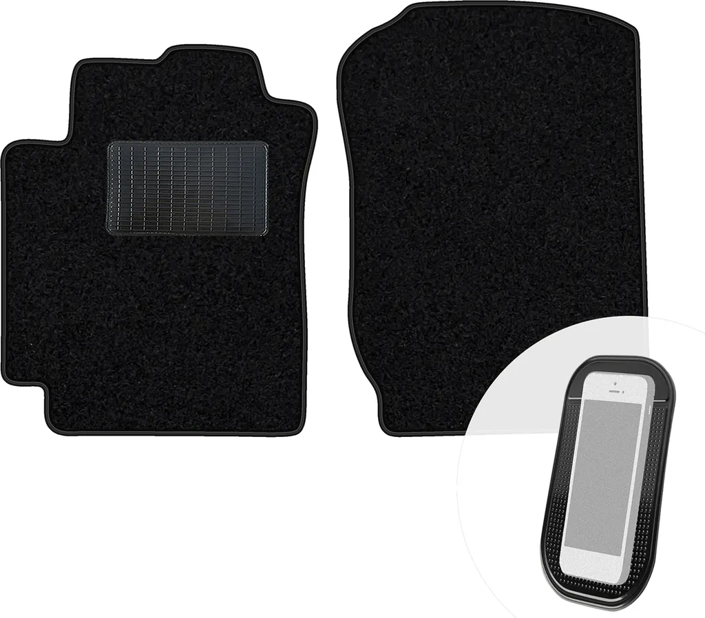 moto-MOLTICO Tappetini anteriori per auto Velours Tappetini per auto neri Set 2 pezzi adatto per Suzuki Grand Vitara II 2005-2014 3 porte