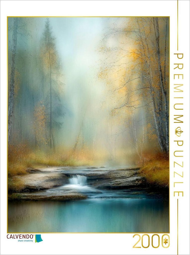 CALVENDO Puzzle Zwischen silbernen Stämmen flüstert das Wasser von alten Geschichten | 2000 Teile Lege-Größe 90x67cm Foto-Puzzle für glücklic...