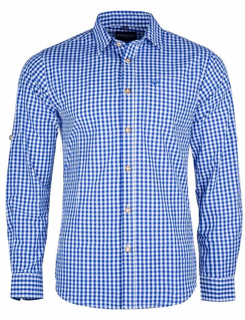 Trachtenhemd 951 blau S Produktbild 