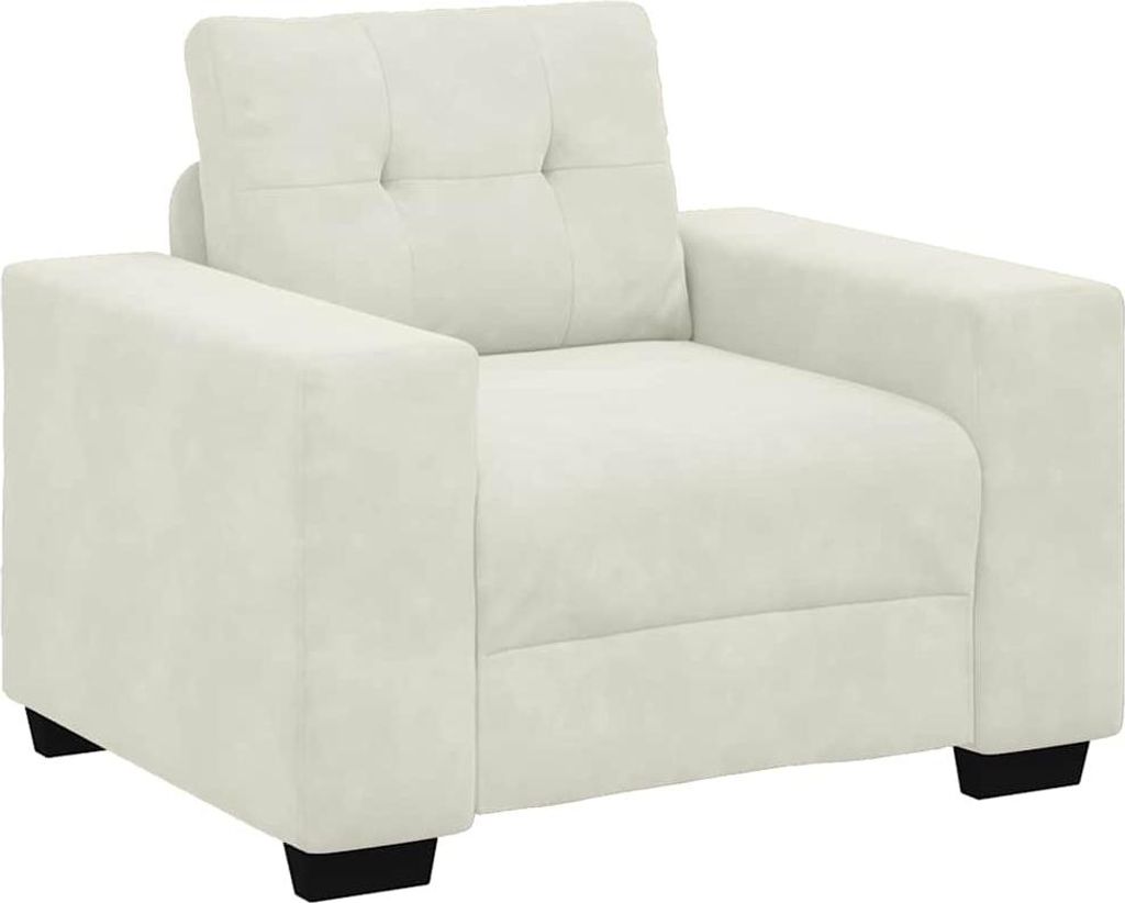 vidaXL Sessel Creme 100x78x80 cm Samt