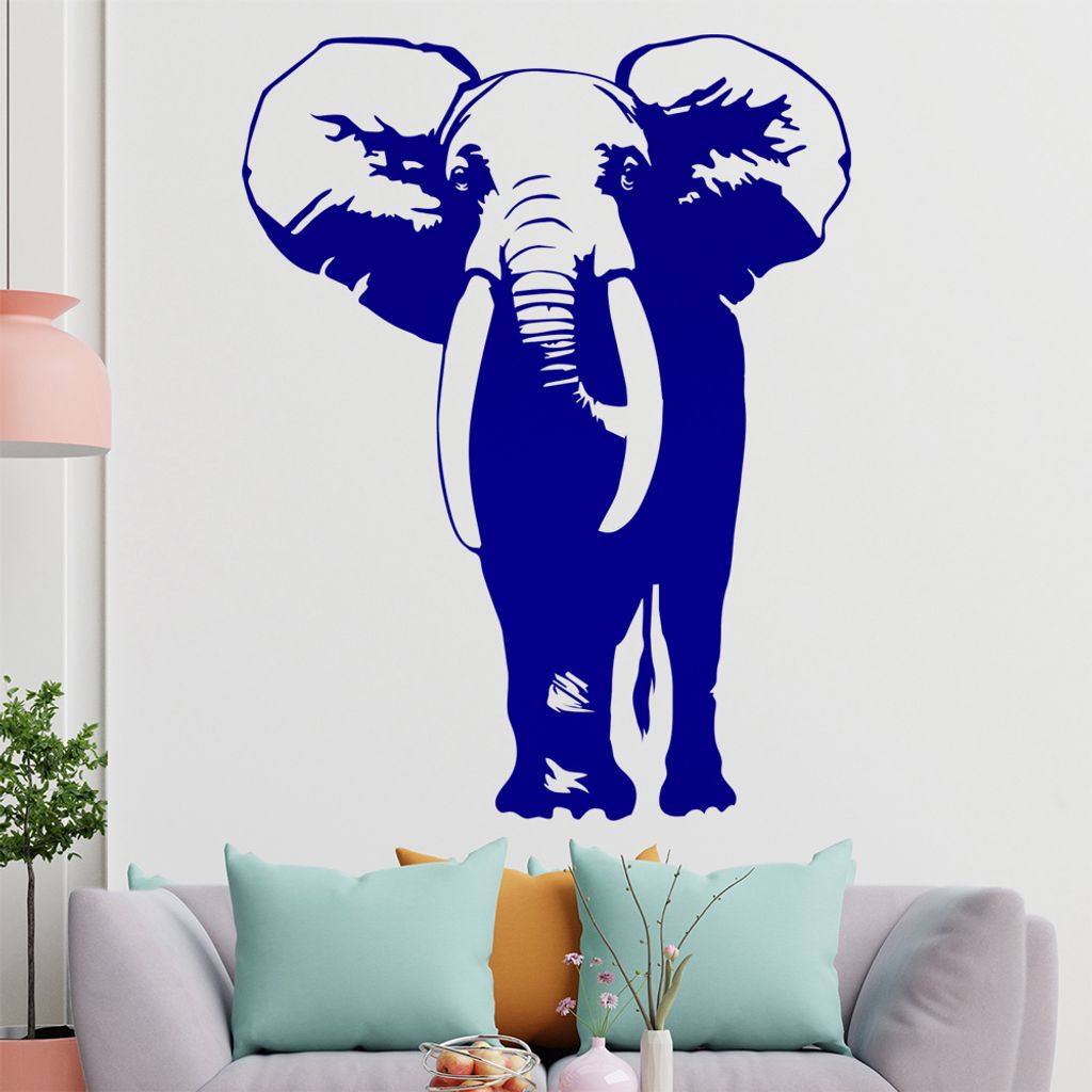 KIWISTAR Elefant Dickhäuter Wandtattoo in 6 Größen - Wandaufkleber Wall Sticker - Dekoration, Küche, Wohnzimmer, Schlafzimmer, Badezimmer