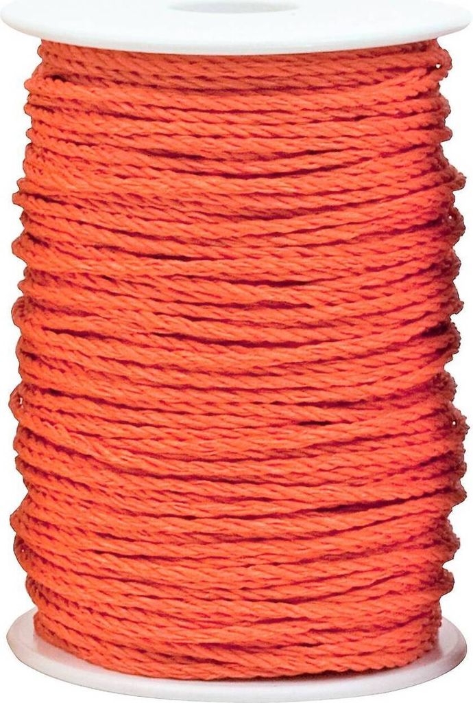 Bastelkordel, Baumwolle gedreht 3mm orange 100m Rolle (1m=0,15EUR) Goldina
