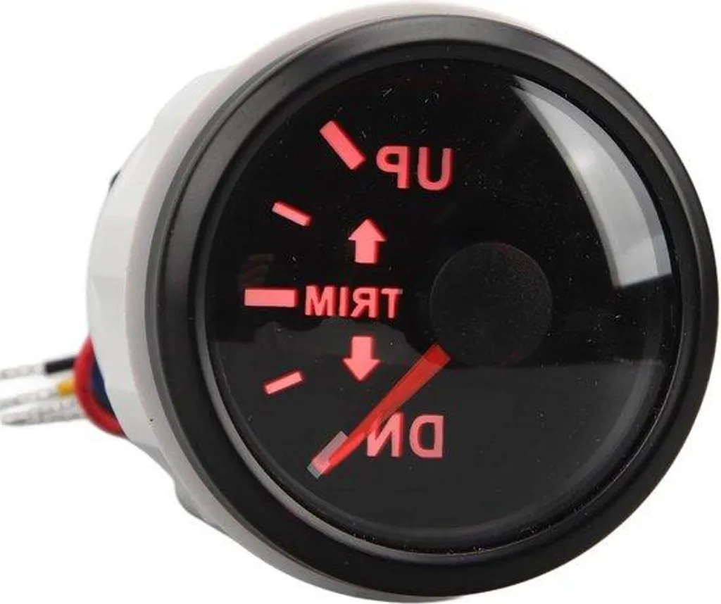 Compteur d'assiette marine pour tableau de bord bateau 52mm noir