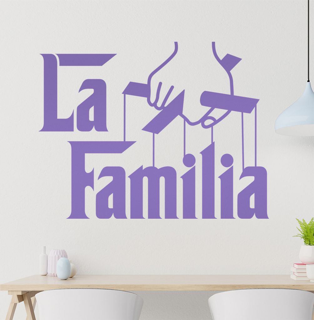 KIWISTAR La Familia - Familie Mafia Hooligans Kartell Gang Italien Wandtattoo in 6 Größen - Wandaufkleber Wall Sticker - Dekoration, Küche, Wohn...