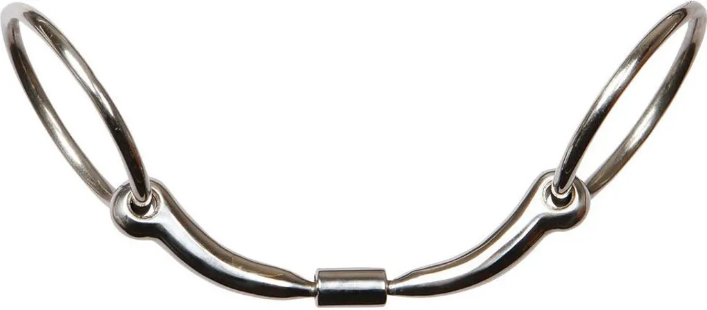 Mors double brisure 13.5 cm pour chevaux sensibles Harry's Horse Roll-r