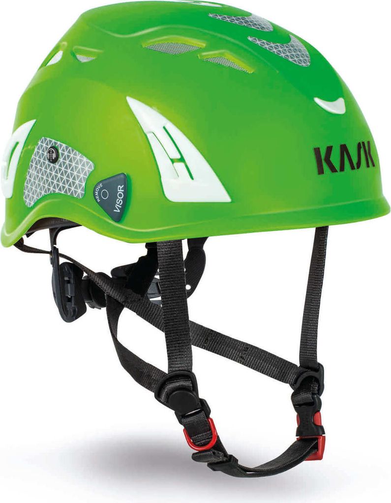 KASK Schutzhelm Superplasma PL Hi Viz - Arbeitsschutzhelm, Bergsteigerhelm, Industriekletterhelm - Gr. 52 - 61 cm Universal-einstellbar Farbe:lime