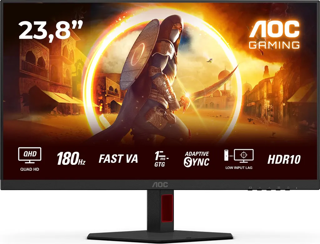 AOC Q24G4RE, Gaming-Monitor, (QHD, Fast-IPS, HDMI, DP, HDR10)