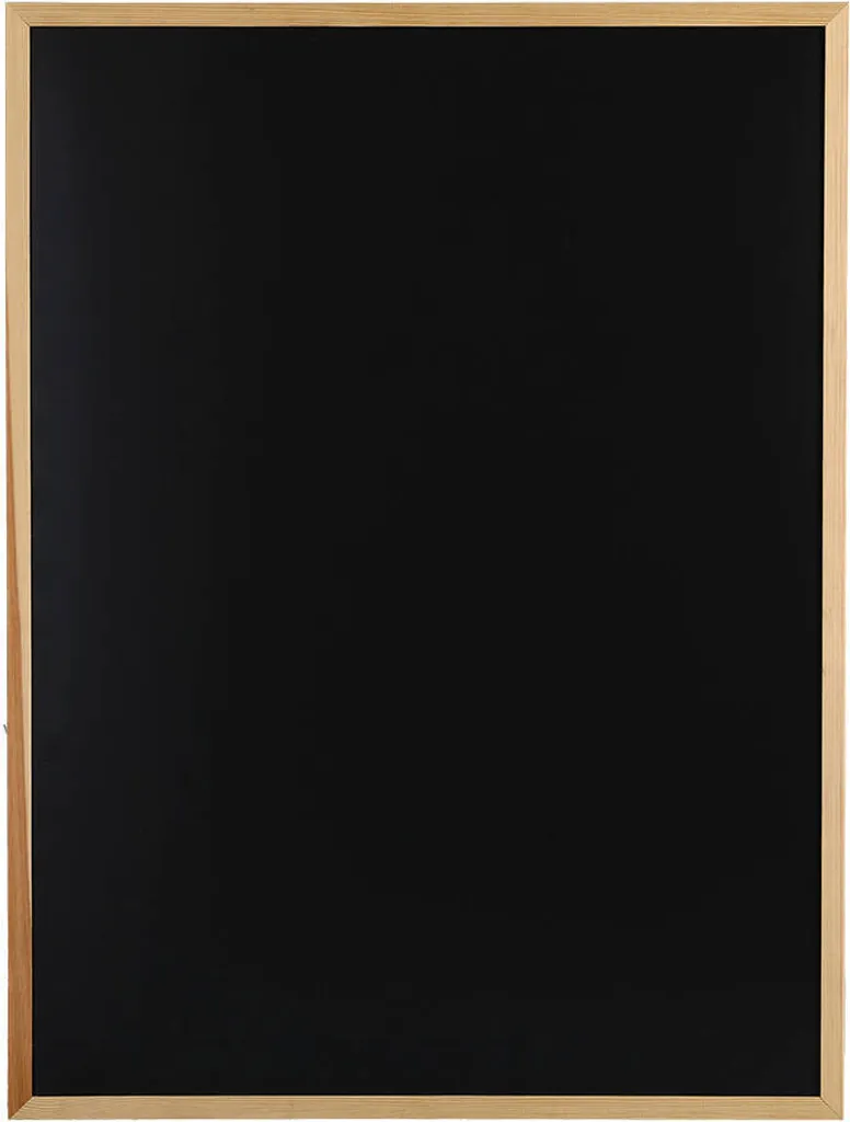 Zeller 11275 Tableau Noir Magnétique et à Craie 80x60cm en Ardoise