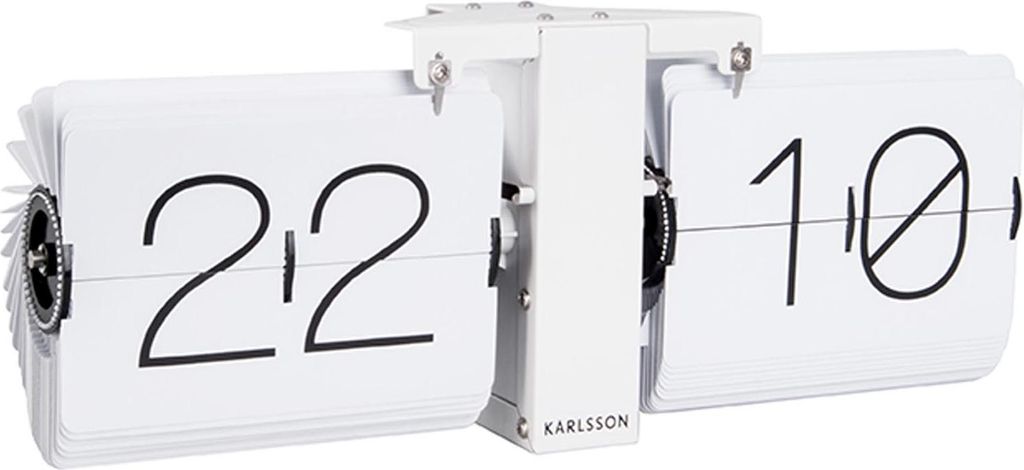 Karlsson - Flip Clock No Case - Weiß - 36x8,5x14cm