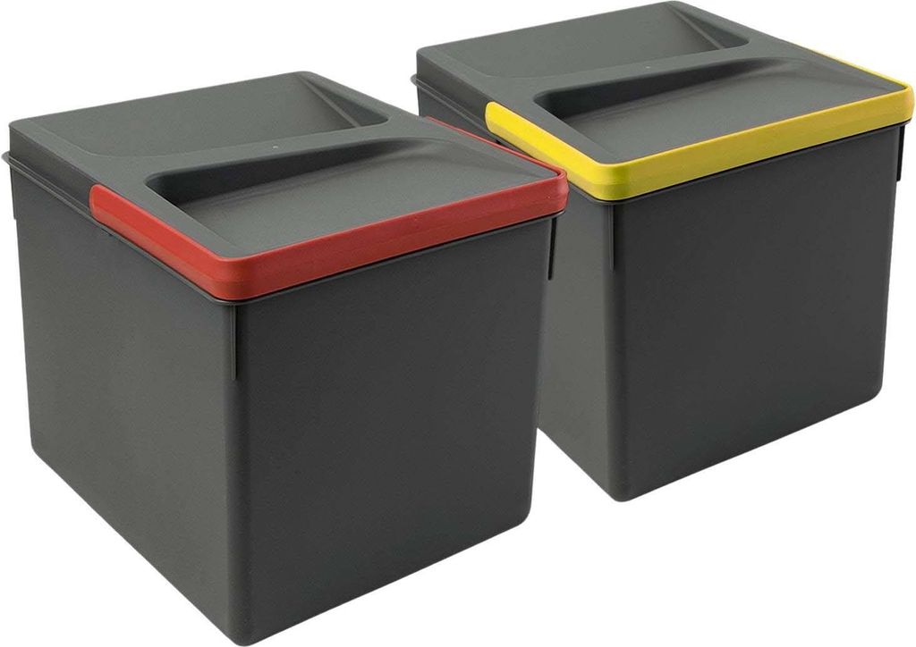 Poubelles pour tiroir de cuisine Recycle, Hauteur 216, 2 x Image du produit 