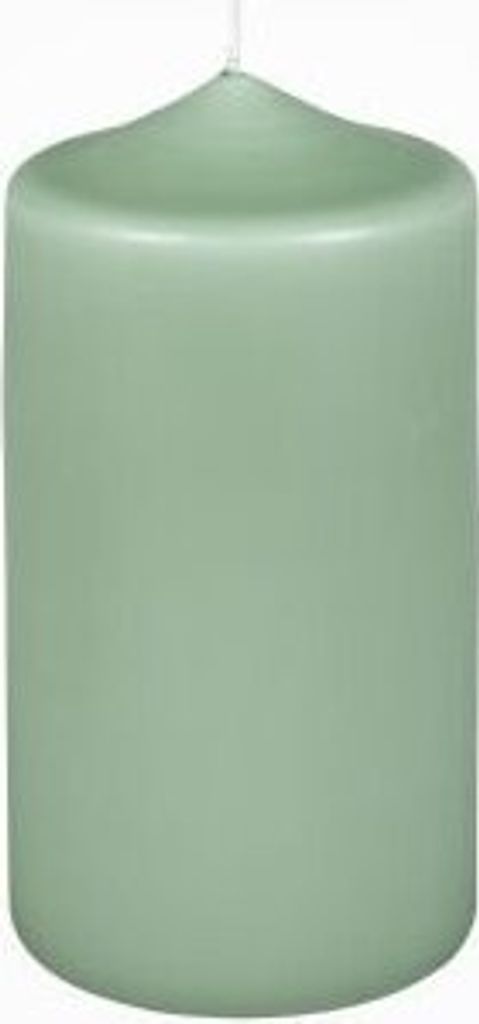 Premium Stumpenkerzen Staubgrün 150 x 80 mm, 1 Stück