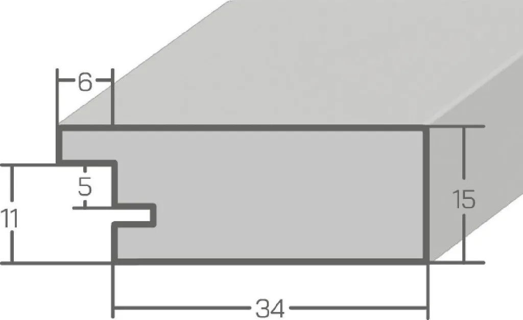 Cornice MendeFrames H14E Radica Scuro 40x40 cm - Legno e Vetro Acrilico - 3