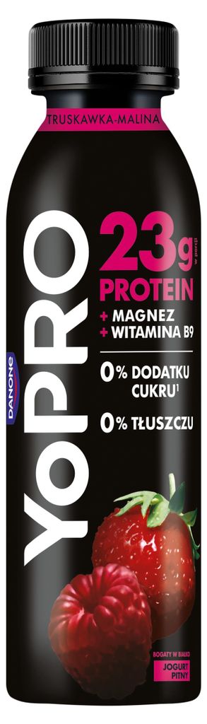 YoPRO Jogurt pitny o smaku truskawka-malina 270g Zdjęcie produktu 