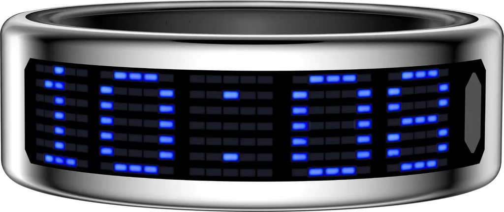 INF Smart Ring con Display: Controllo Touch, Fitness Tracking e Telecomando D'argento 9 - 7
