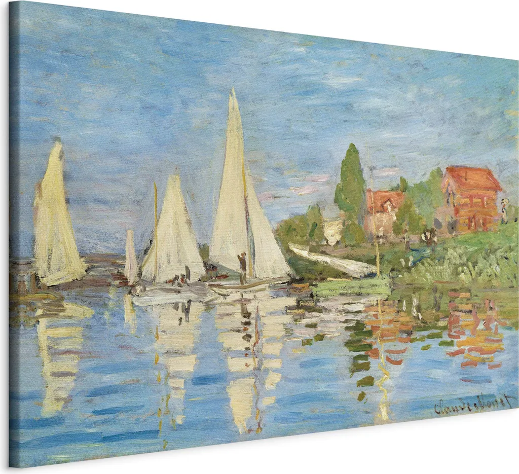 Offerta Quadro Monet 60x40 cm Regata Argenteuil - Tessuto Non Tessuto