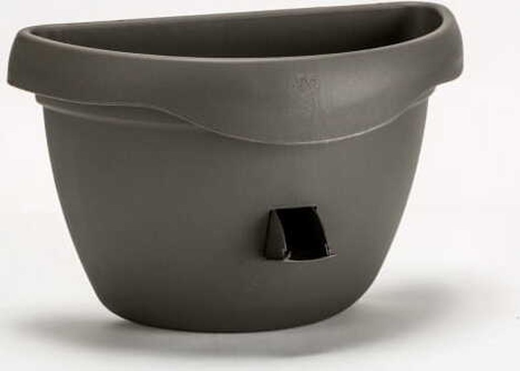 Plastia | Pflanzkübel Siesta - 2L - Antracyt - Selbstbewässernd - Ideal Für Balkonpflanzen