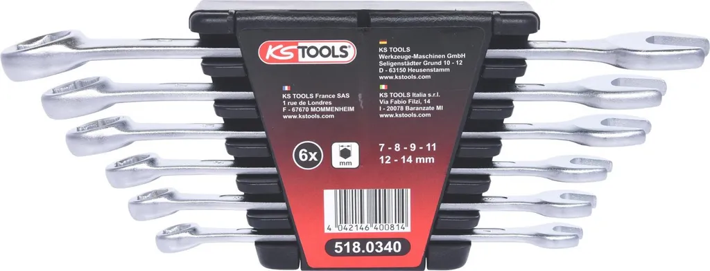 KS TOOLS 518.0340 Jeu de 6 clés de dégazage pour purge de freins auto