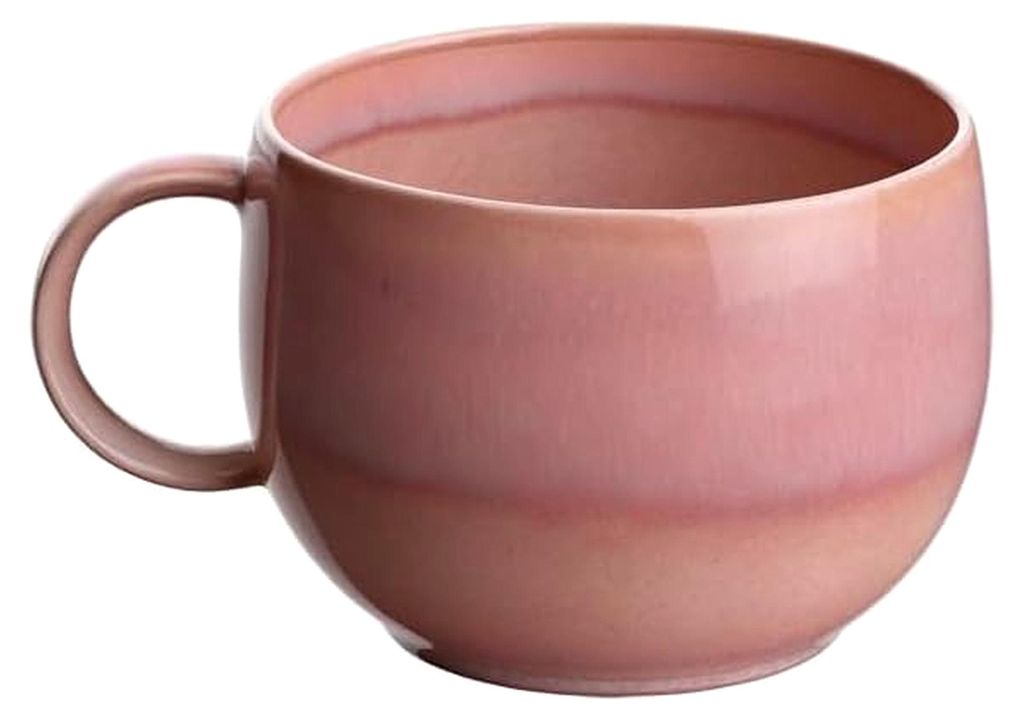 Kaffeetasse Perlemor Coral, 12x9x7cm, Farbe: Coral, Spülmaschinenfest, Mikrowellenfest, Handgefertigte Effektglasur mit individuellem Design, Prem...