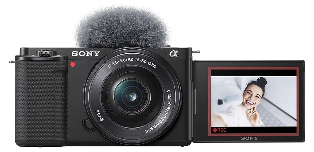 Sony ZV-E10 + E PZ 16-50mm F3.5-5.6 OSS II, 24,2 MP, 6000 x 4000 px, CMOS, 4K Ultra HD, Dotyková obrazovka, Čierna