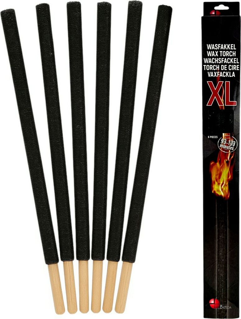 Pochodnie woskowe Benza XL - Zestaw 6 sztuk - 70 x 2 cm - Zdjęcie produktu 