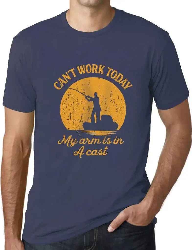 Herren Grafik T-Shirt Ich kann heute nicht arbeiten mein Arm ist eingegipst – Can’t Work Today My Arm Is In A Cast – Öko-Verantwortlich Vintage