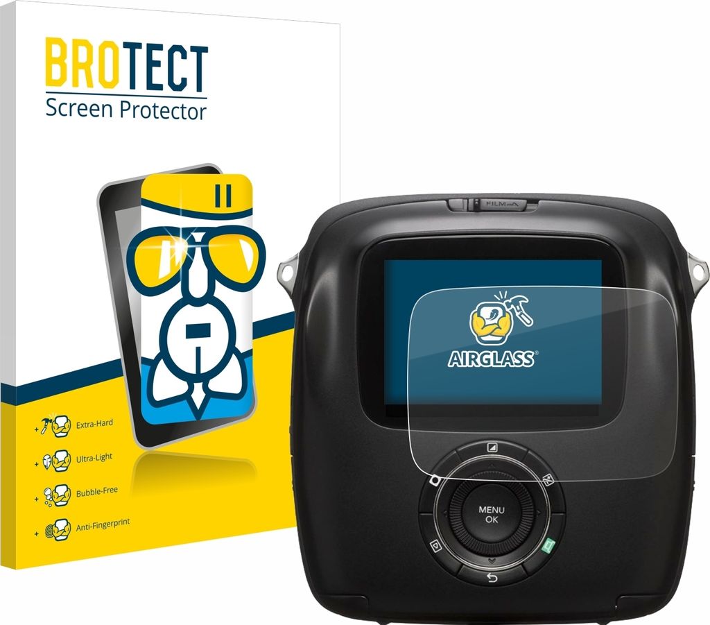 BROTECT Schutzglas für Fujifilm Instax Square SQ10 Schutzfolie Panzer Folie Glas Display Schutz klar