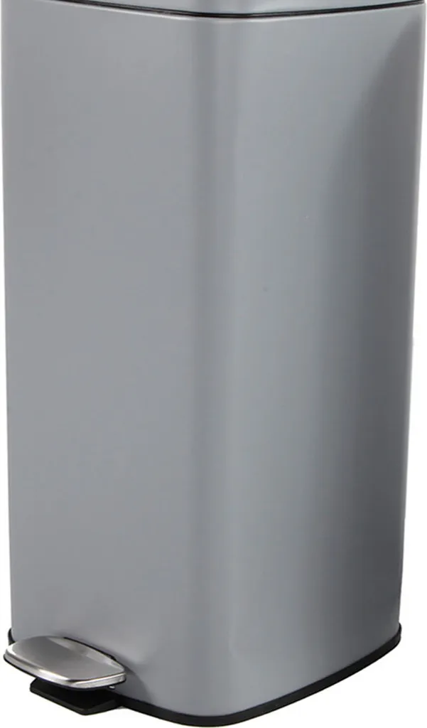 Poubelle à pédale en métal Gris 20 Litres - Corbeille de tri sélectif