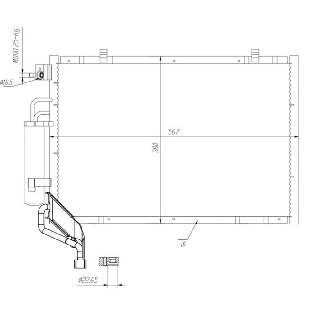 Kondensator, Klimaanlage NRF 350453