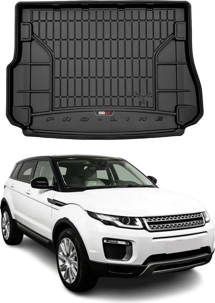 OMAC, Premium vassoio portabagagli, compatibile con VW Touareg III 2018-2023, vassoio portabagagli, Gomma, TPE Nero 1 pezzo