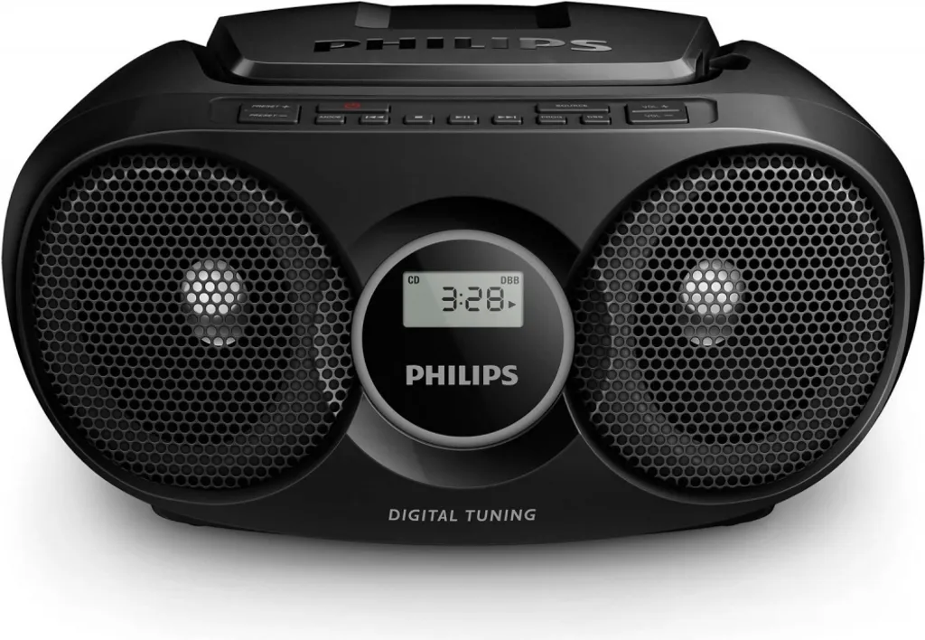 Lecteur CD portable Philips AZ215B - Idéal pour la maison et le jardin