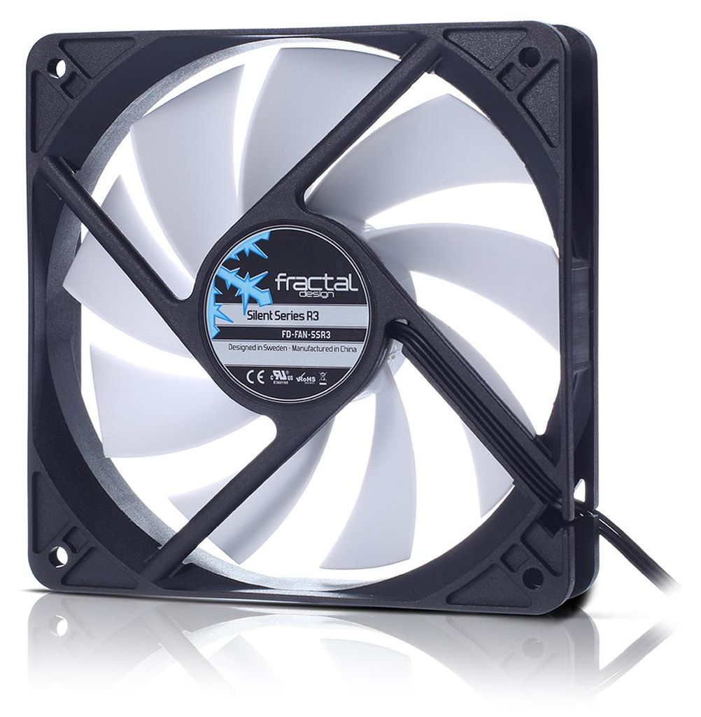 Fractal Design Silent Series R3 50mm, Ventilator, 5 cm, 3500 RPM, Schwarz, Weiß