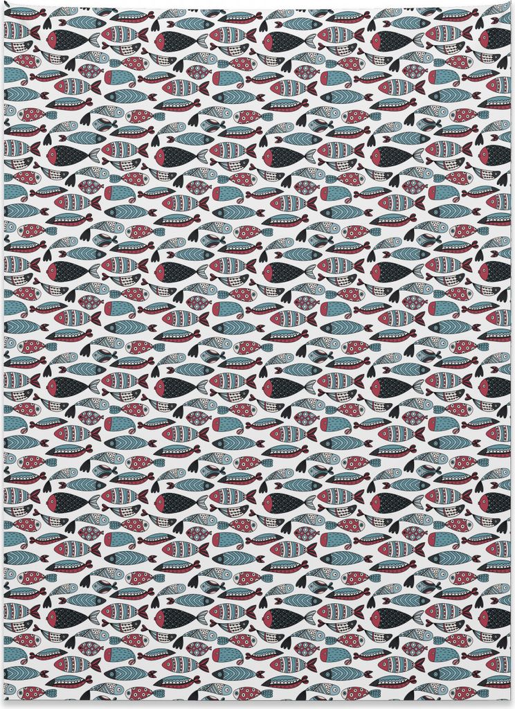 Abakuhaus Fisch Wandteppich, Künstlerische Ozean-Meerestiere aus Weiches Mikrofaser Stoff Kein Verblassen Klare Farben Waschbar, 110 x 150 cm, Meh...