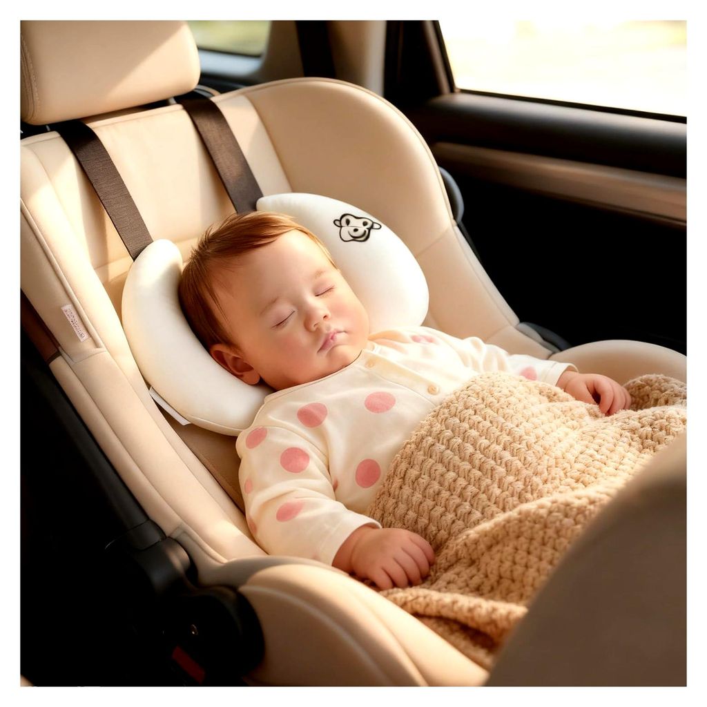 Verstellbares Baby-Kissen für Nackenstütze, U-Form, Kindersitzkissen, Autositz, Kopfstütze für Kinderwagen und Rocker