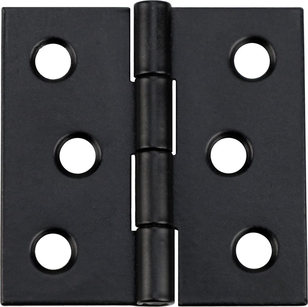 50 Gerollte Scharniere Halbbreite Möbelscharniere 50 x 50 mm Schwarz Pulverbeschichtet