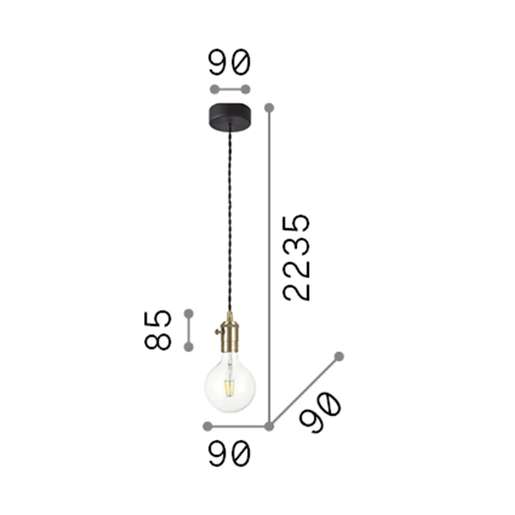 Suspension Frida 122106 Cuivre - Solution Éclairage Vintage Anti-Reflets - 3