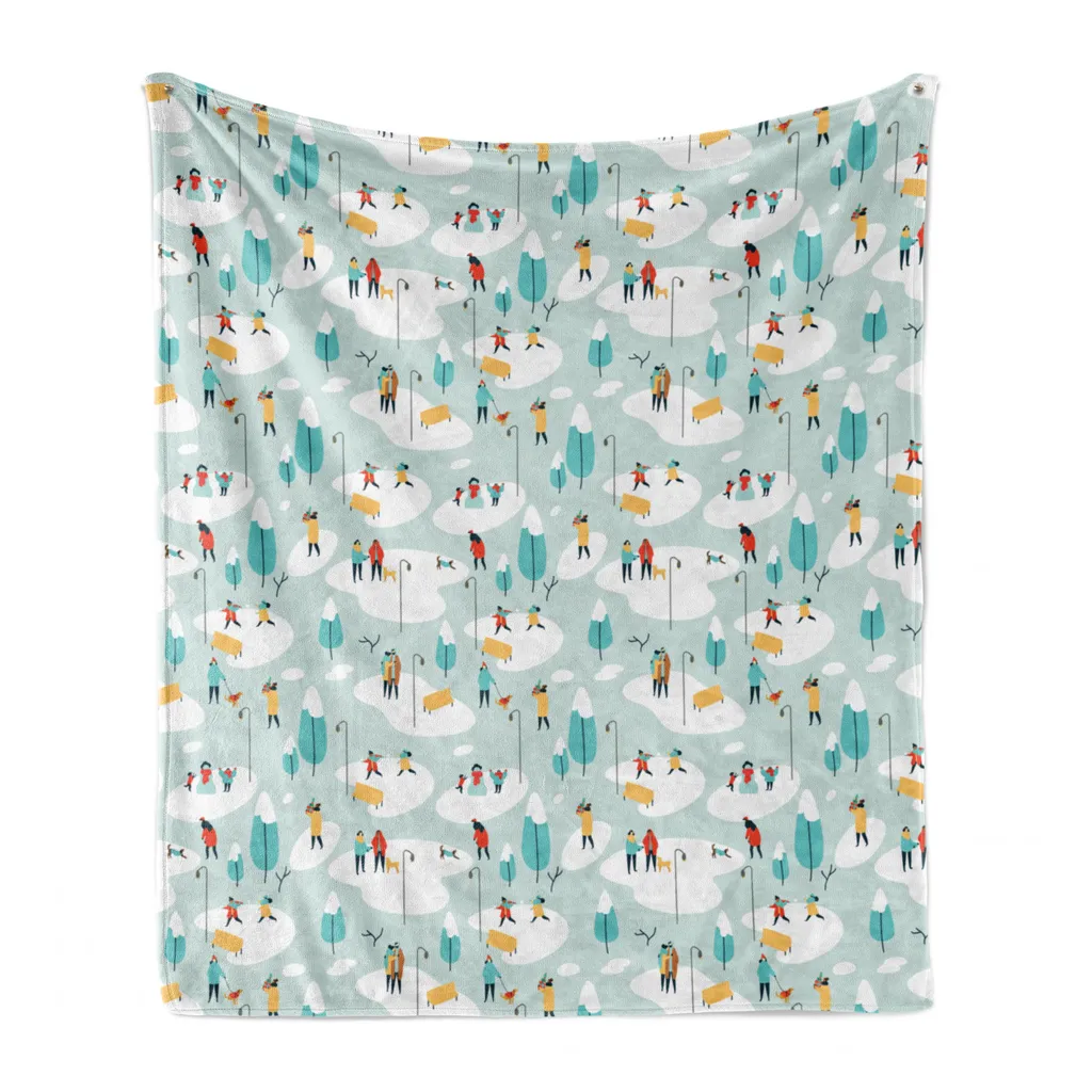 Plaid Natale Seafoam ABAKUHAUS 125x175 | Morbido e Super Chic