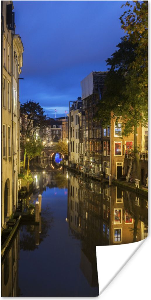 MuchoWow Poster Kanal - Utrecht - Niederlande 20x40 cm - Plakat - Foto