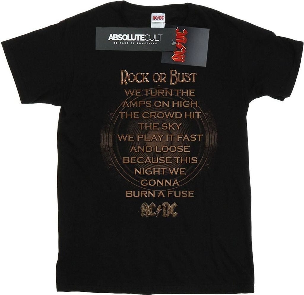AC/DC - "Rock Or Bust" T-Shirt für Herren BI7076 (S) (Schwarz)