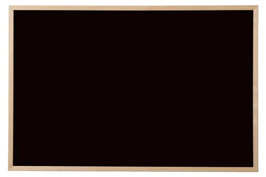Tableau noir mural en bois massif 80x60 cm pour mémo et affichage
