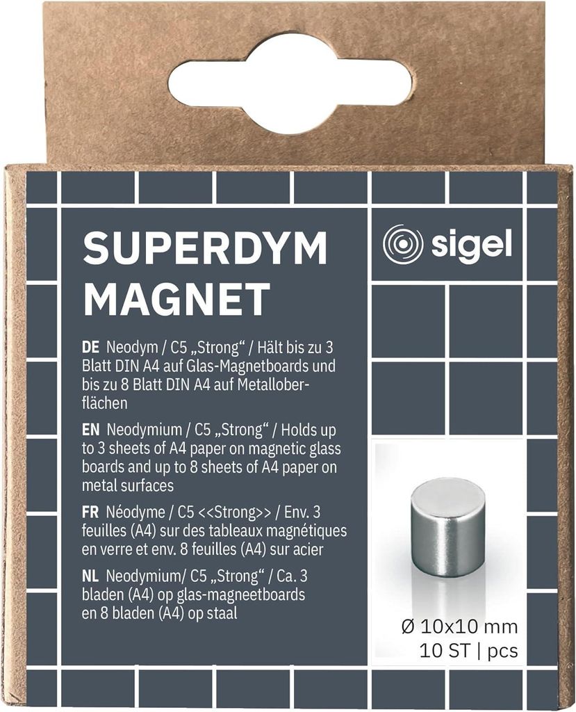 SIGEL BA701 SuperDym-Magnete C5 "Strong" - bis zu 3 Bl. Produktbild 