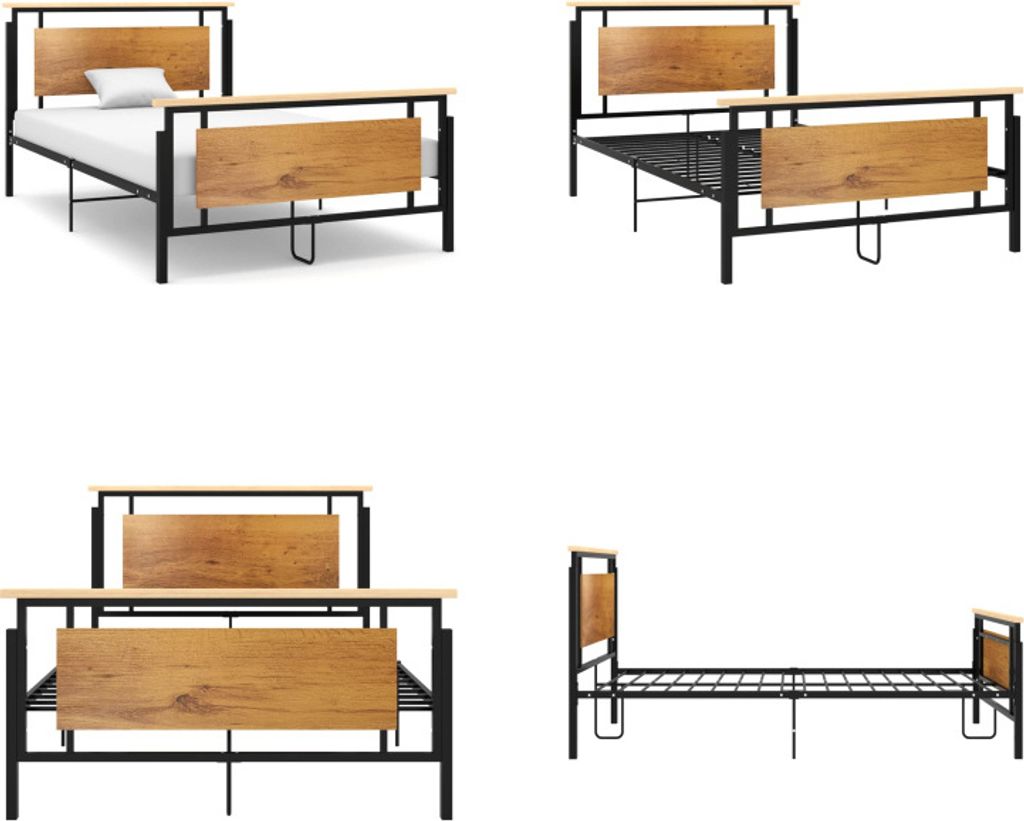 vidaXL Bettgestell Metall 120x200 cm - Bettrahmen - Metall-Bettrahmen - Bett - Betten