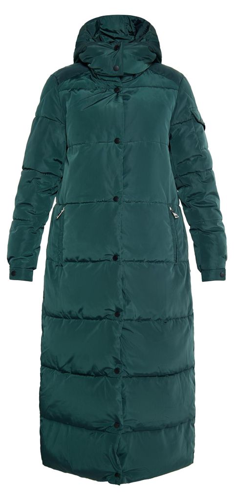 AODA damen langer steppmantel - grun, L