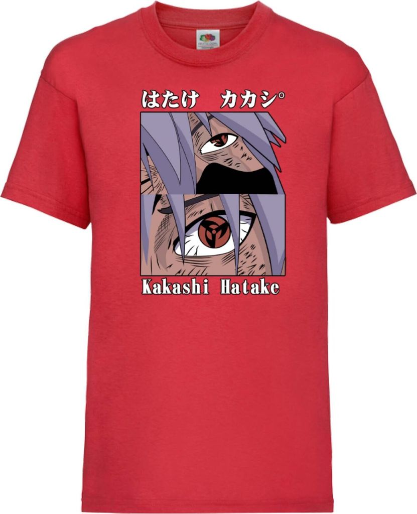 Kinder T-Shirt Japan Animation Manga Anime Comics Naruto Kakashi Chidori Var-048 Hatake Chidori, 5-6 Jahr - 116 / Rot