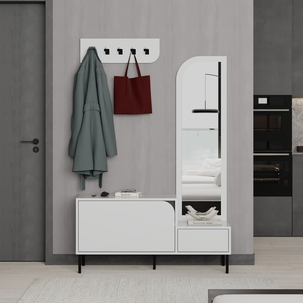 Moderne Flurwand Houseland Mila weiß