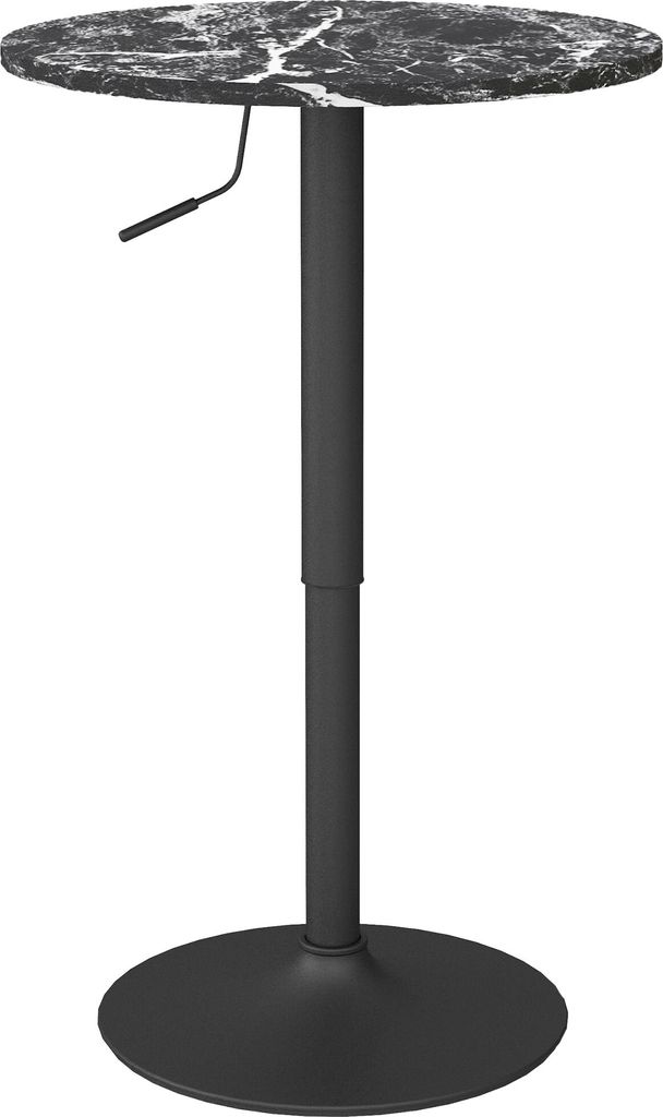HOMCOM Table de bar ronde pour 2 personnes, noire, Ø 60 x Image du produit 