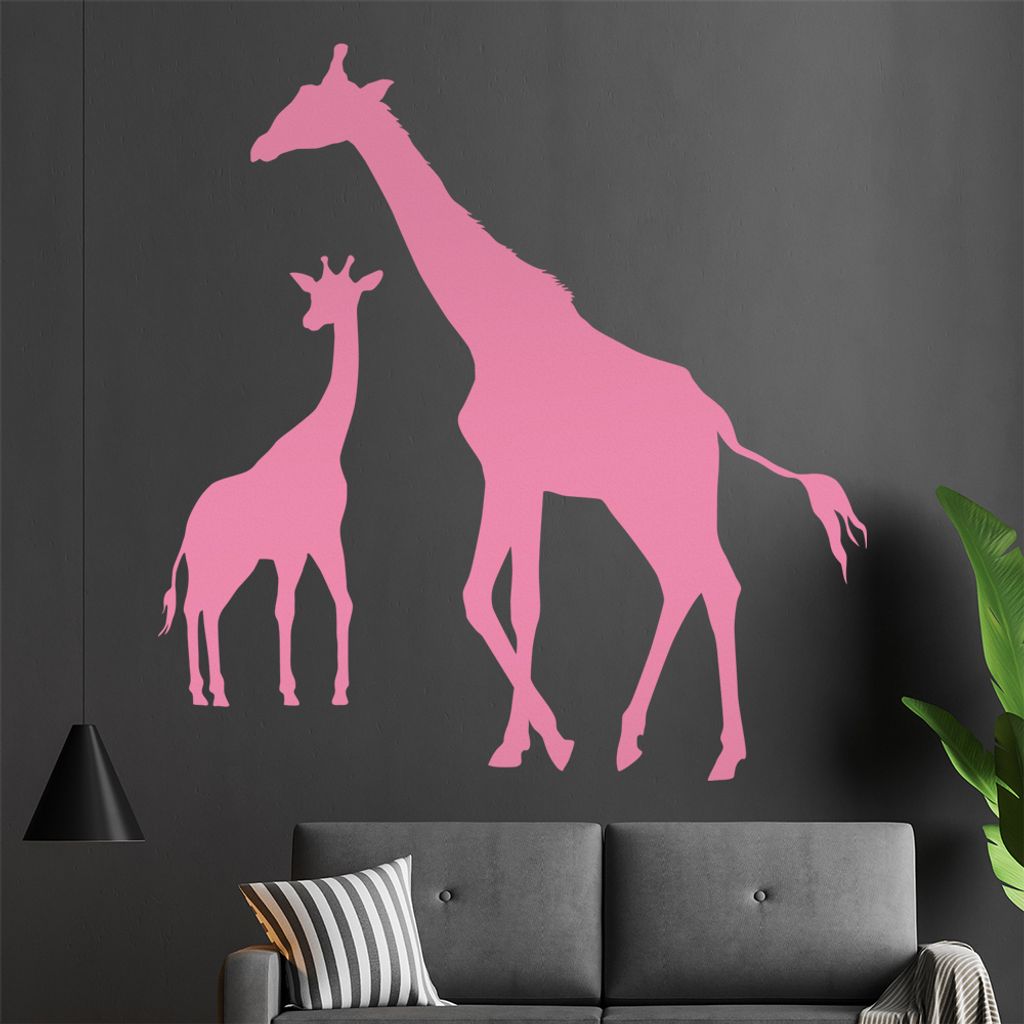 KIWISTAR Giraffe Afrika Silhouette Umriss Wandtattoo in 6 Größen - Wandaufkleber Wall Sticker - Dekoration, Küche, Wohnzimmer, Schlafzimmer, Bad...